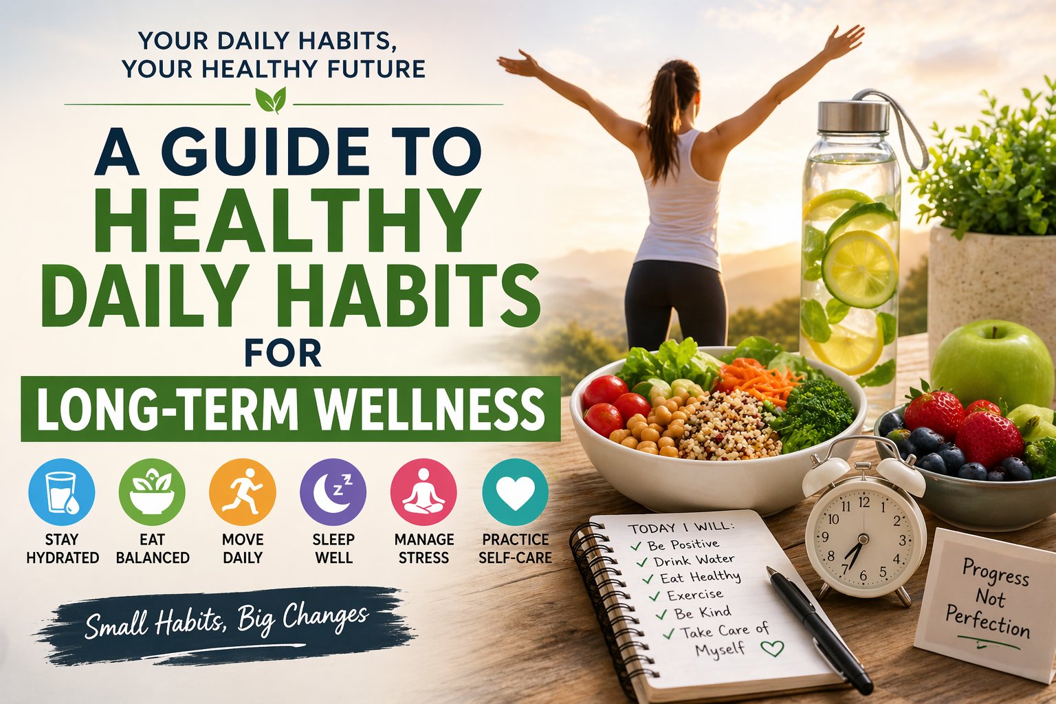 12 Essential Healthy Daily Habits for Long-Term Wellness and a Better Life